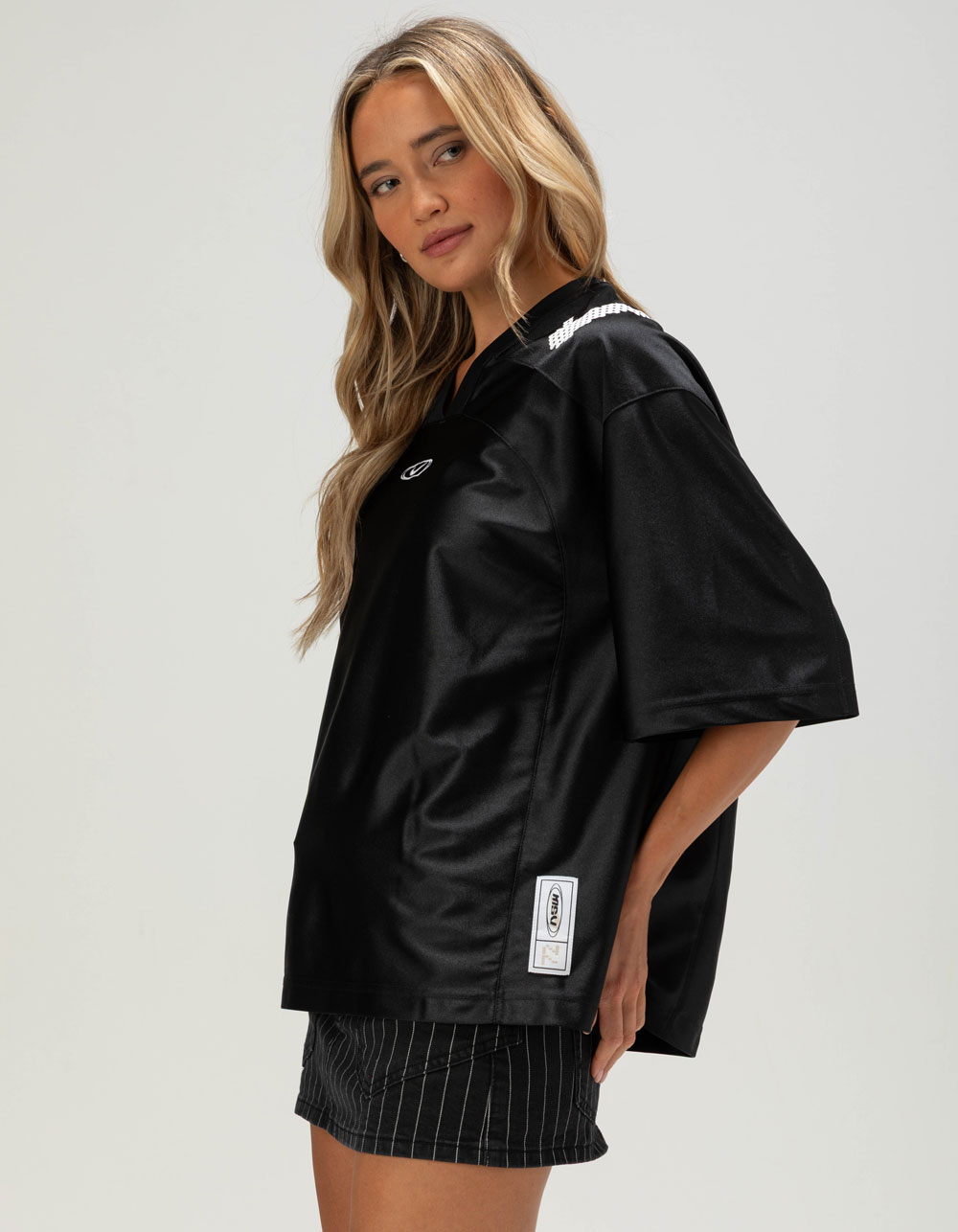 NIKE Sportswear Womens Oversized Jersey - BLACK COMBO