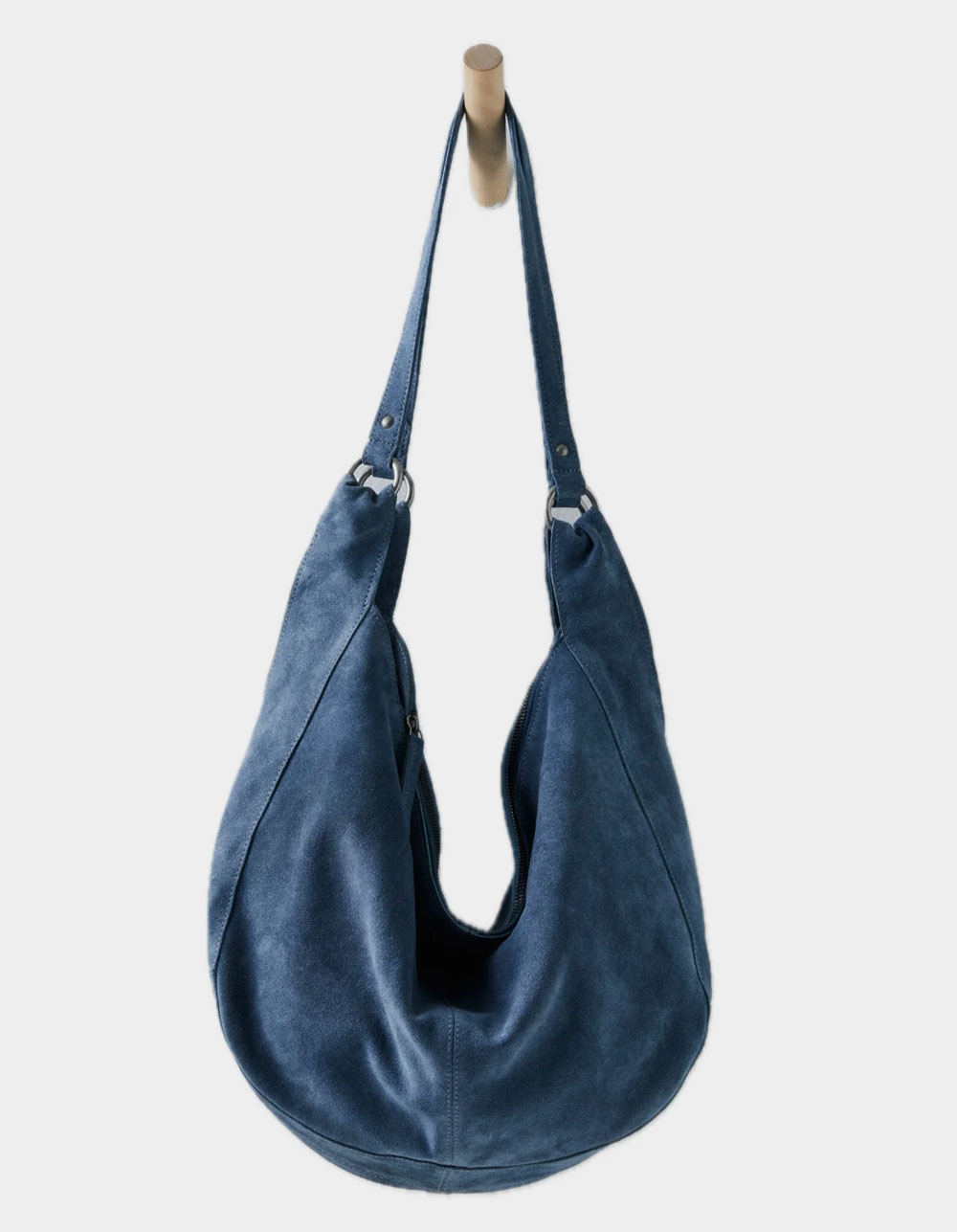 FREE PEOPLE Roma Suede Tote Bag - SLATE BLUE