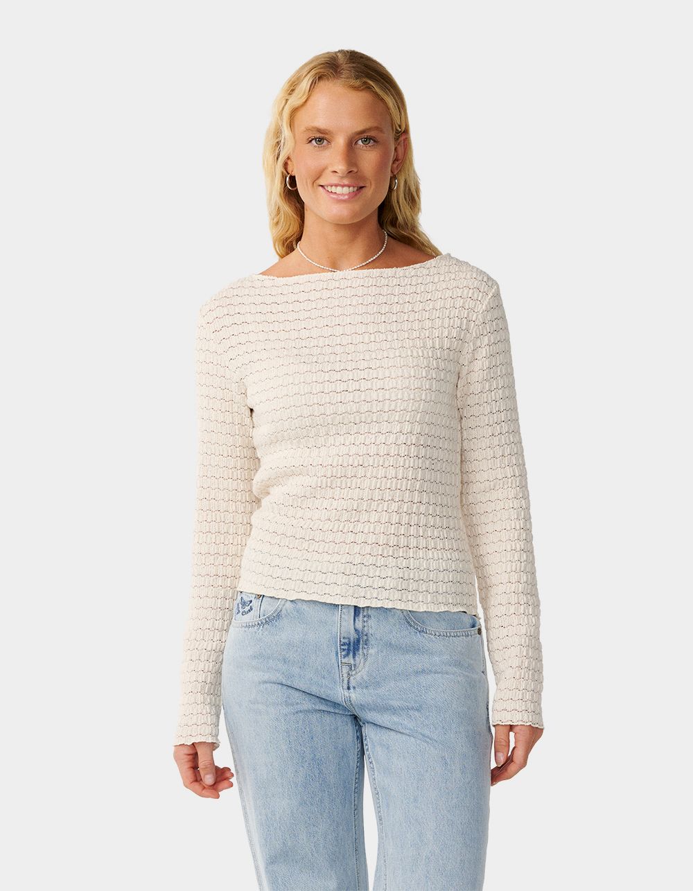 RIP CURL Bossa Nova Textured Womens Long Sleeve Tee - BONE