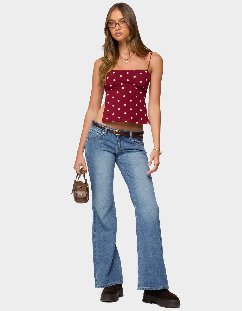 EDIKTED Jinx Open-Back Top - DK RED