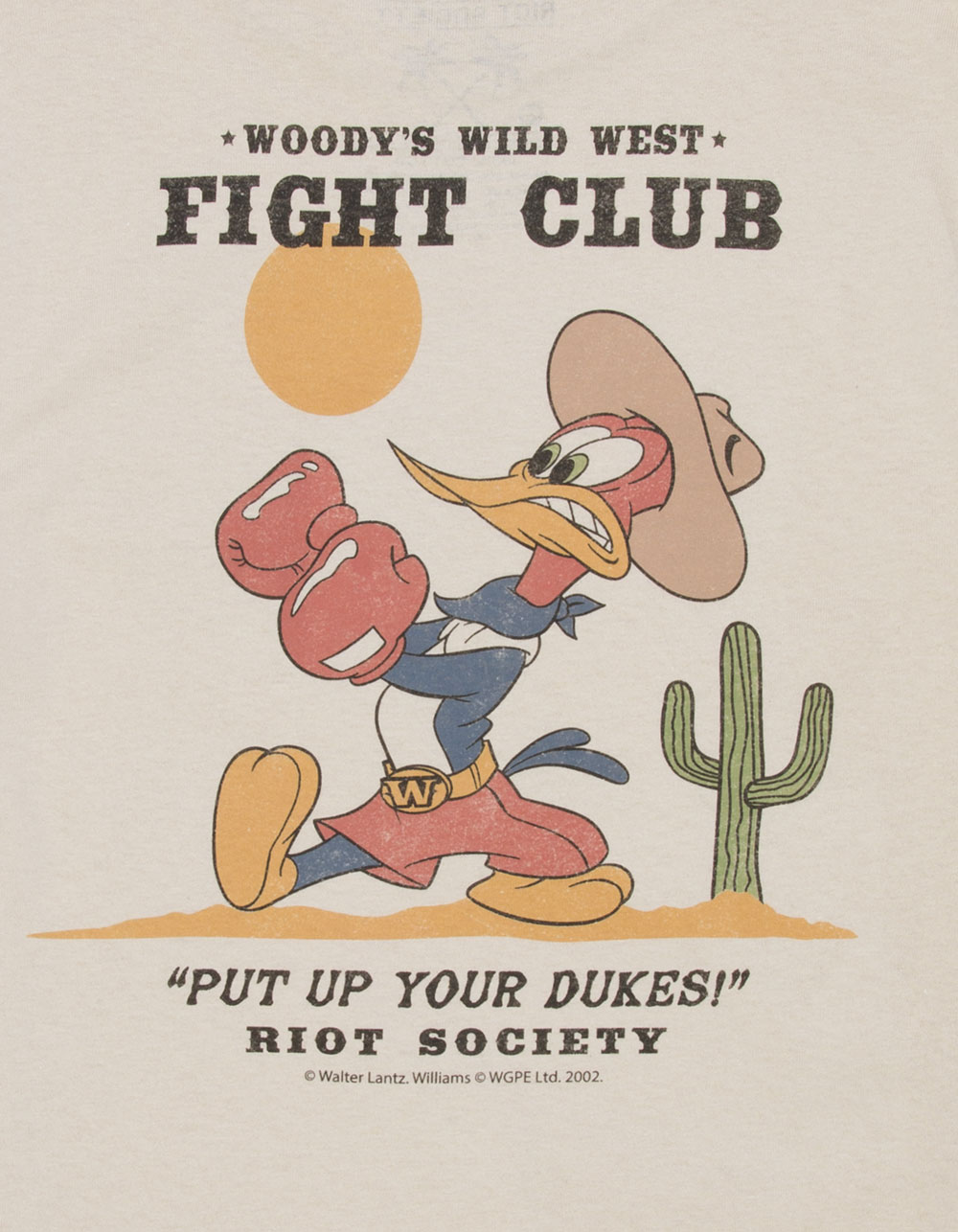 RIOT SOCIETY Woody's Wild West Fight Club Boys Tee - NATURAL