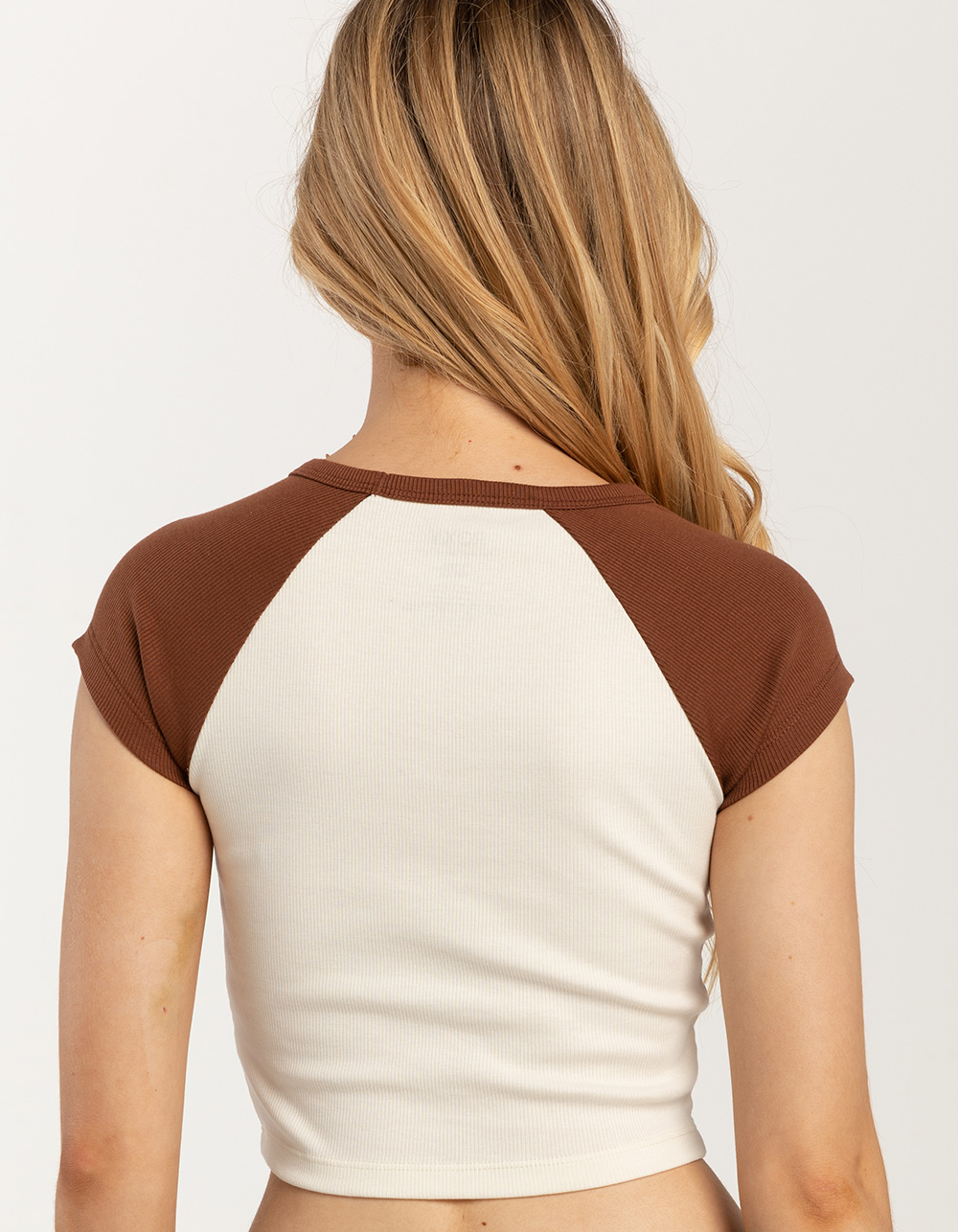 ROXY Forest By Night Womens Raglan Baby Tee - WHITE COMBO