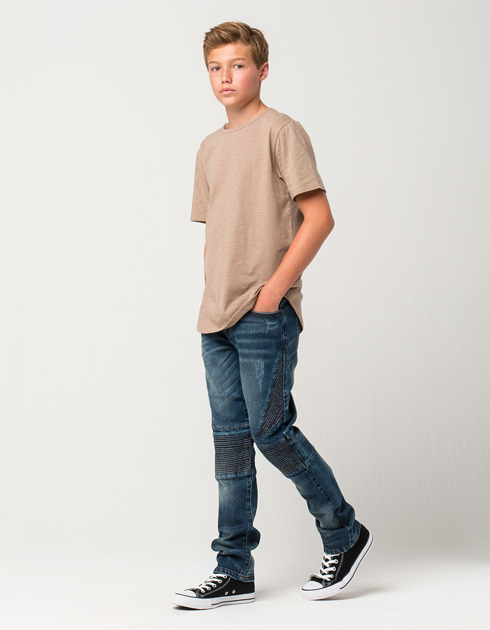 RSQ Tokyo Super Skinny Moto Boys Stretch Jeans image number 1