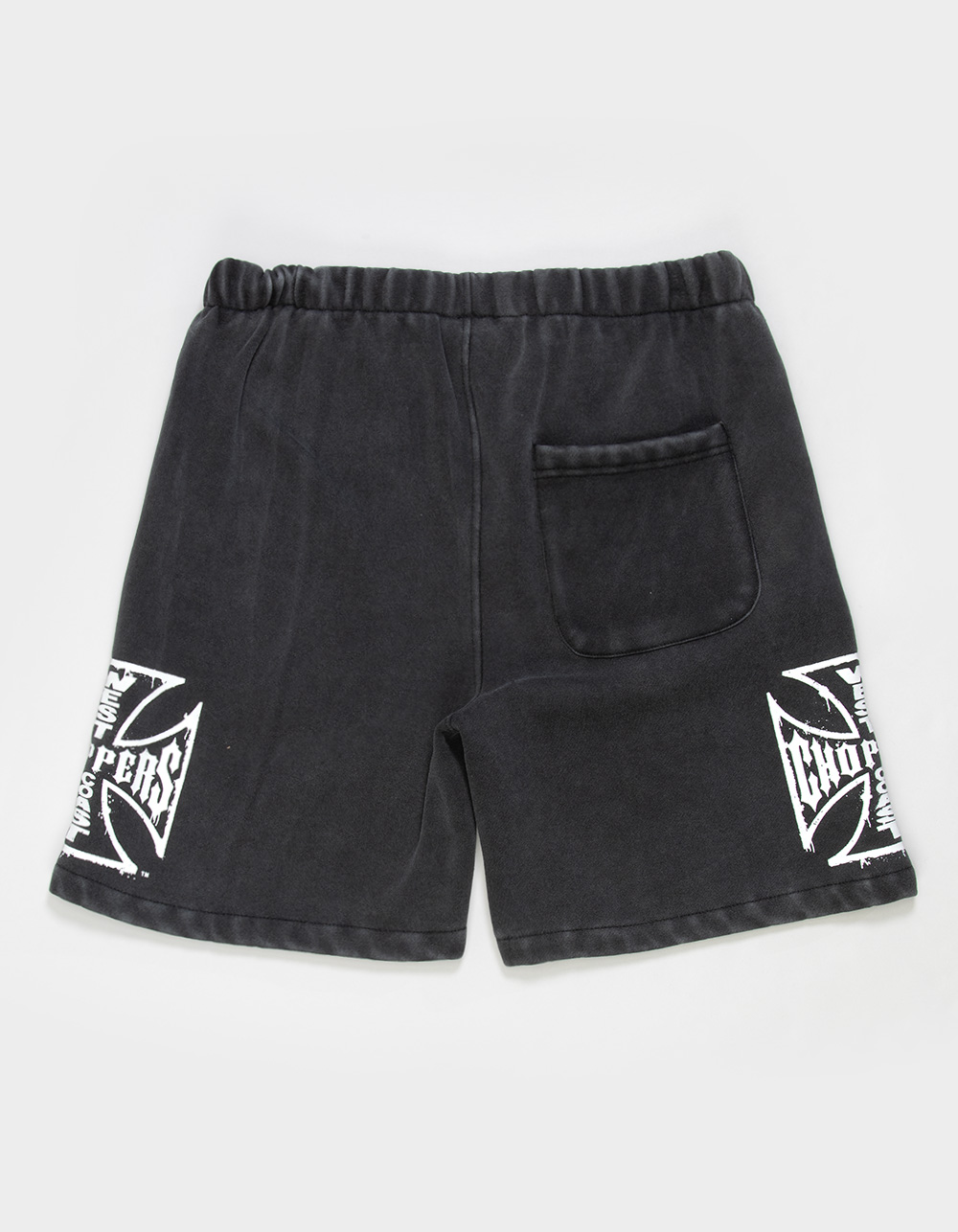 WEST COAST CHOPPERS Stroke Logo Mens Sweat Shorts - BLACK