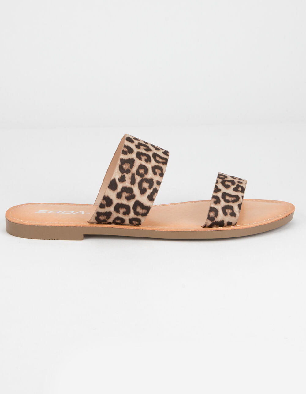 cheetah 2 strap sandals