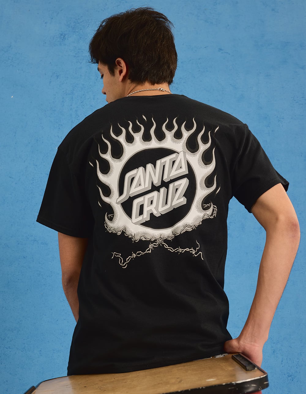 SANTA CRUZ Forging Dot Mens Tee - BLACK