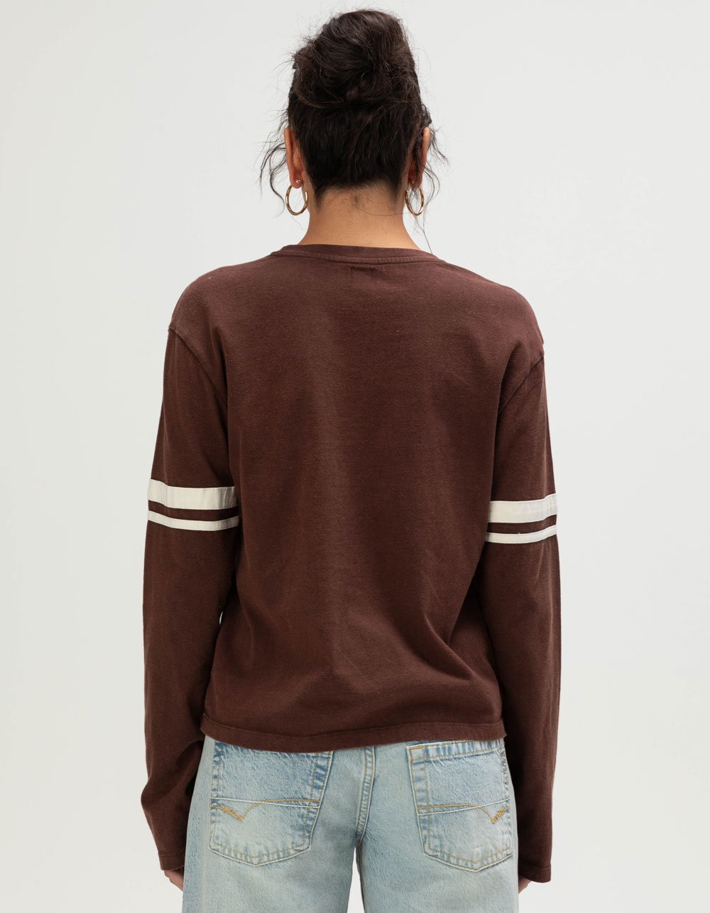 BDG Urban Outfitters Sporty 98 Womens Long Sleeve Relaxed Tee - BROWN