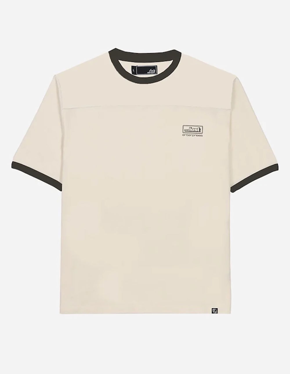 LOST Victory Mens Ringer Tee - Cream Combo