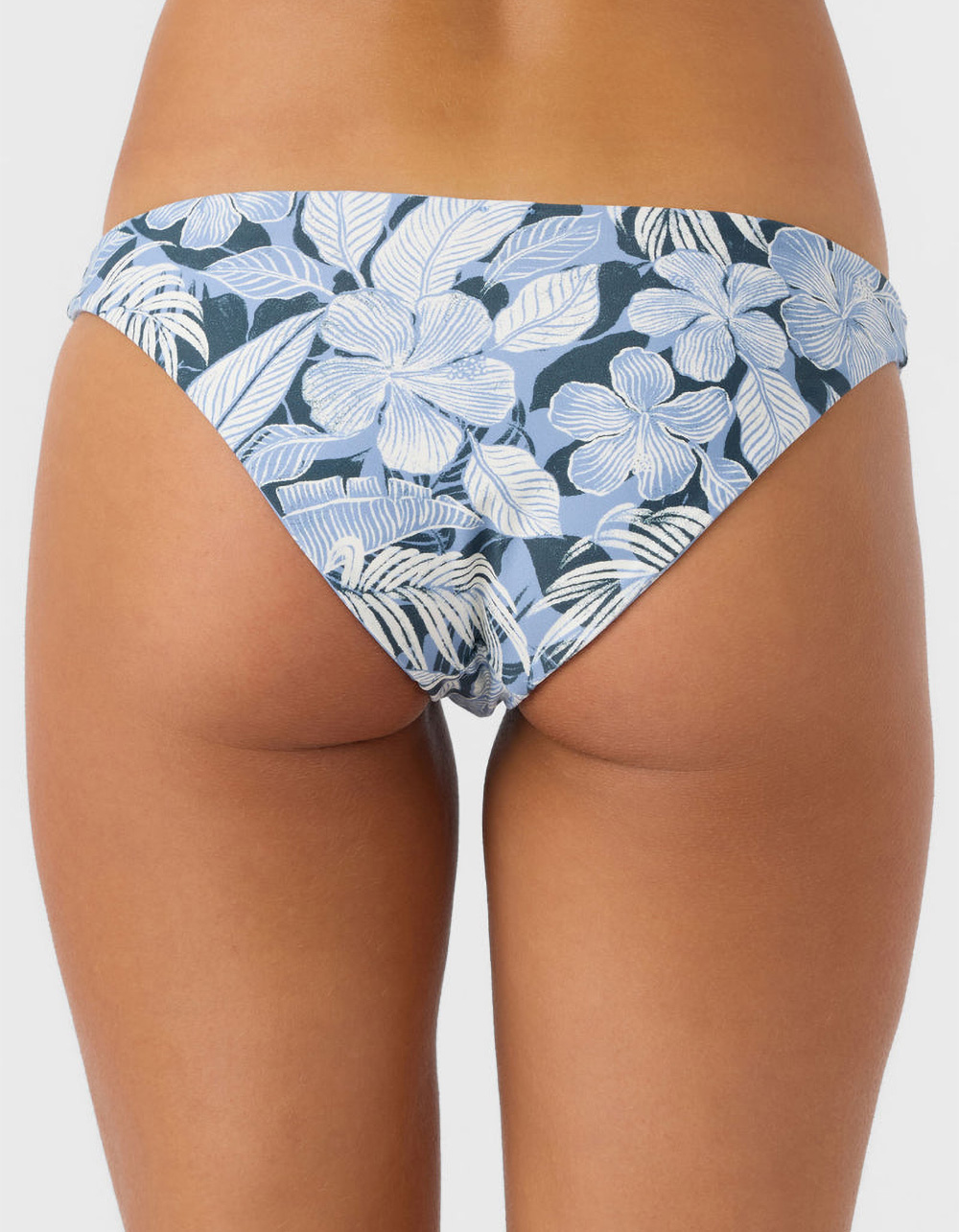 O'NEILL Palmetto Floral Stripe Reversible Rockley Classic Bikini Bottoms - BLUE COMBO