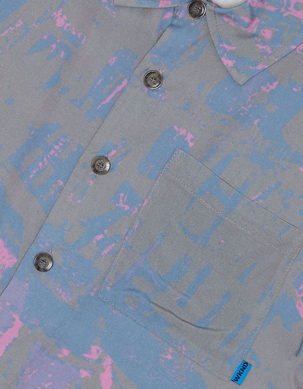 WKND Romeo Mens Button Up Shirt - PINK COMBO