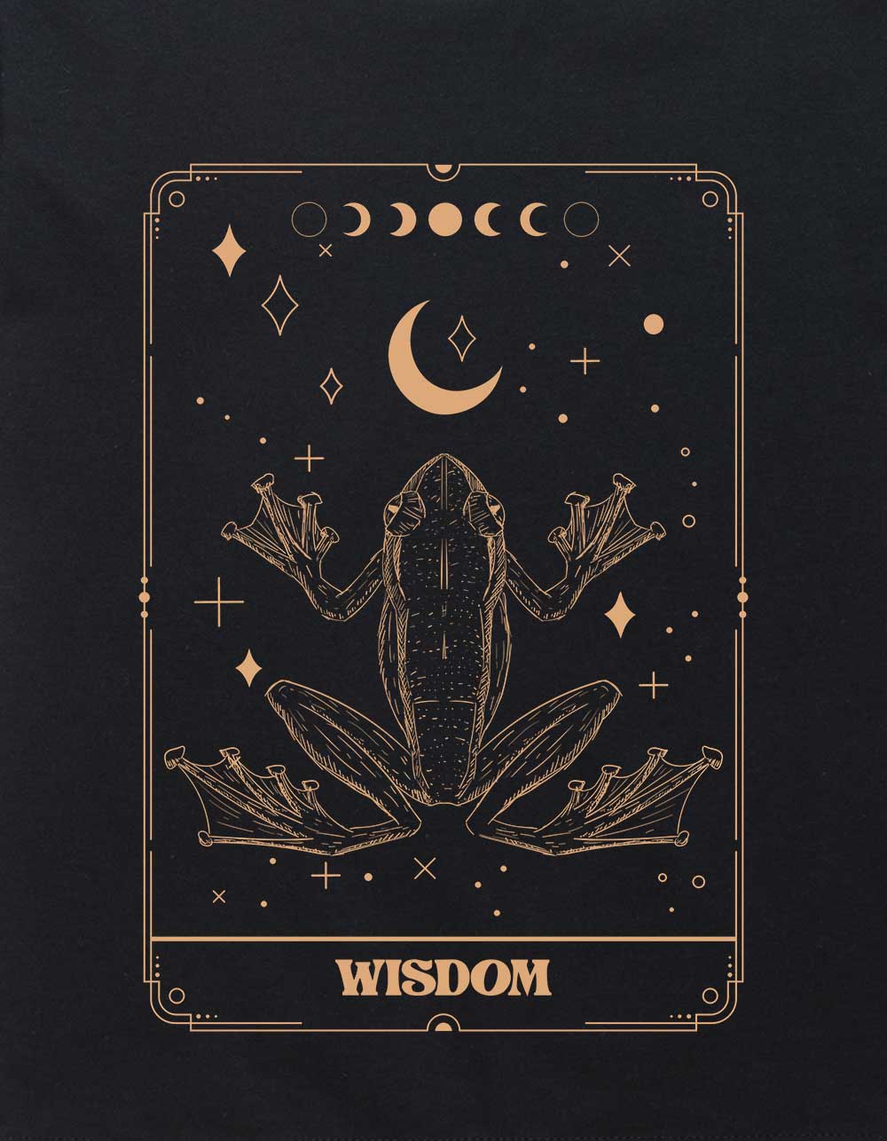 FROG Tarot Card Wisdom Unisex Kids Tee - BLACK