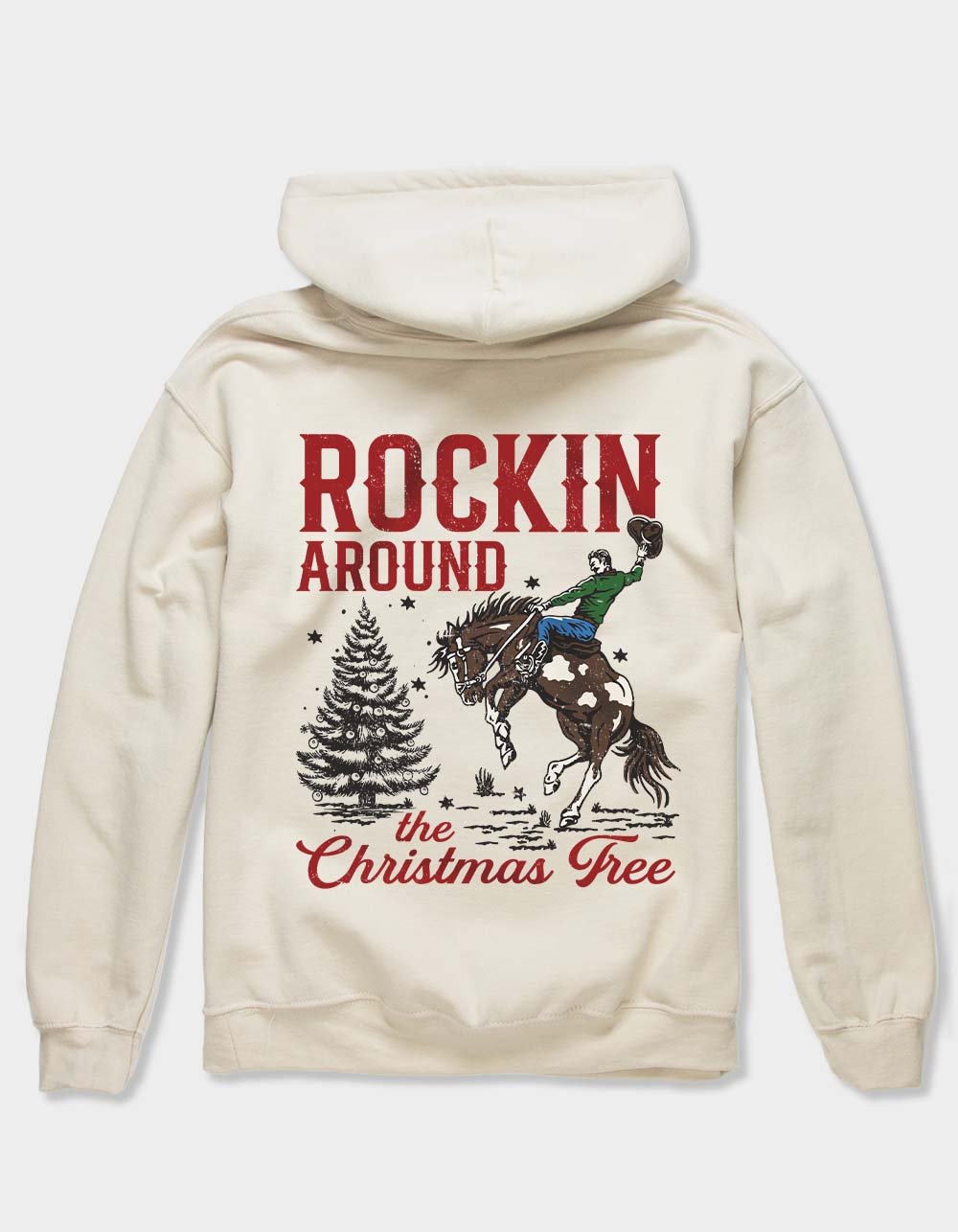 WESTERN Rockin' Around Unisex Hoodie - SAND