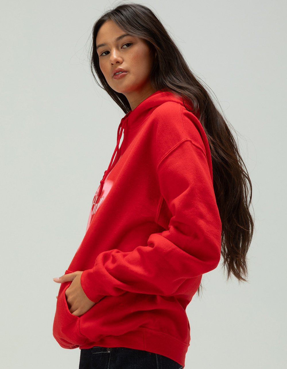 PLAYBOY Airbrush Star Womens Hoodie - RED