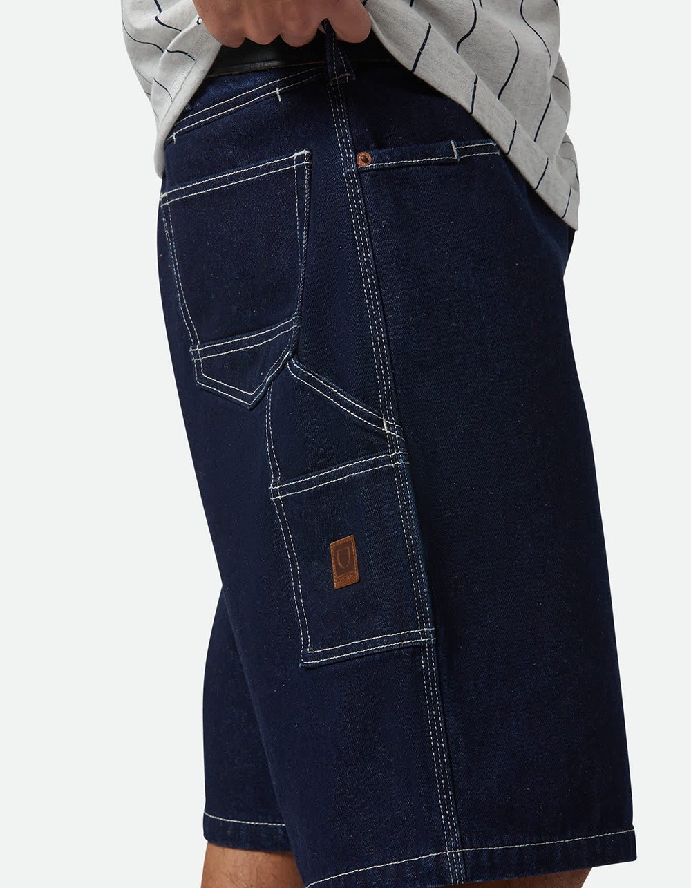 BRIXTON Builders Mens Carpenter Shorts - RINSE INDIGO