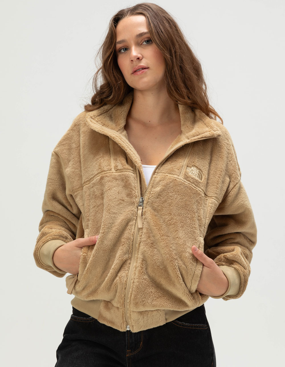 THE NORTH FACE Osito Luxe Womens Jacket - KHAKI