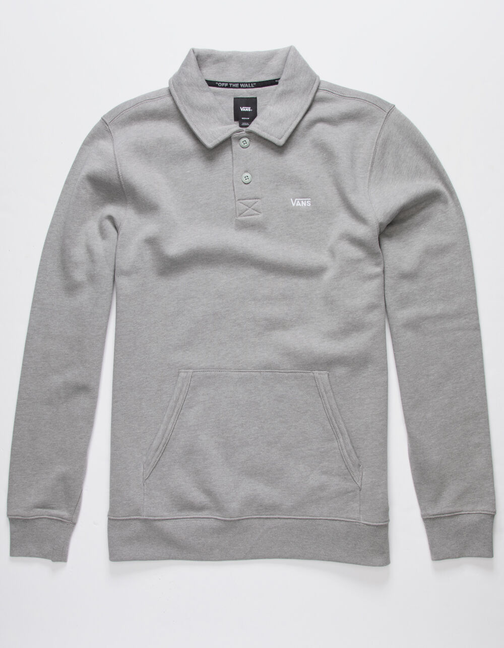 VANS Not Preppy Mens Fleece Polo Shirt - HEGRY - VN0A4RQT02F1