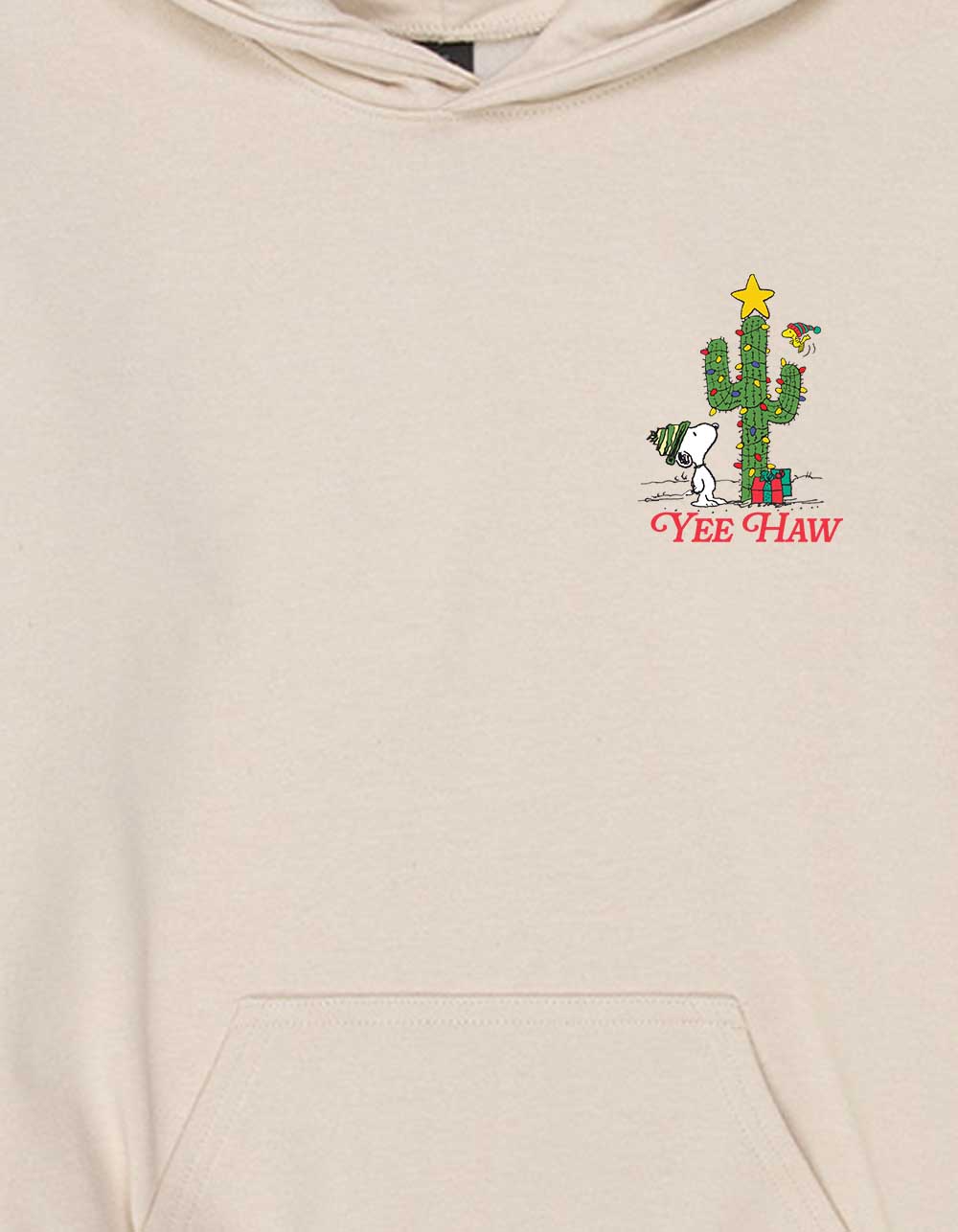 PEANUTS Yee Haw Holiday Unisex Kids Hoodie - SAND