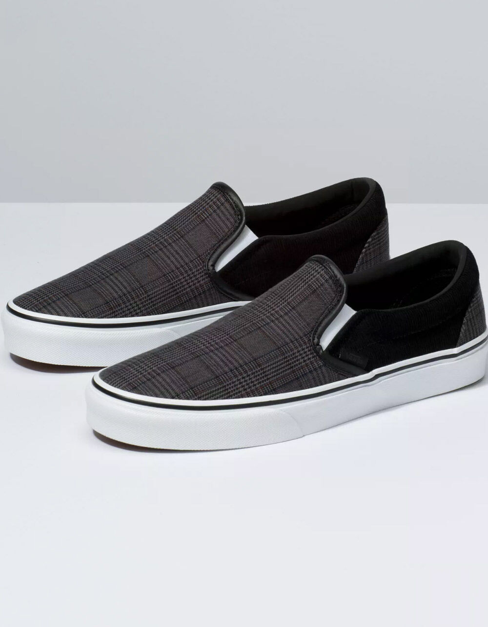 VANS Suiting Black & True White Slip-On Shoes - BLACK/TRUE WHITE | Tillys