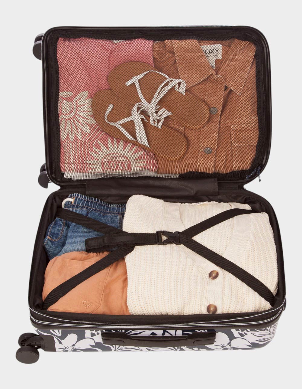 ROXY Up And Away Hard Side Spinner Carry-On Luggage - NAVY/WHITE