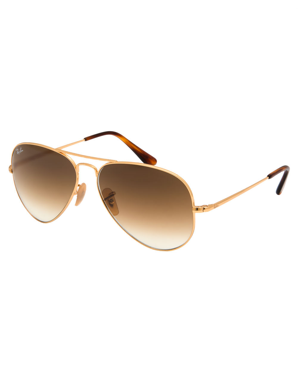 RAY-BAN RB3689 Aviator Gold & Light Brown Gradient Sunglasses - GOLD ...