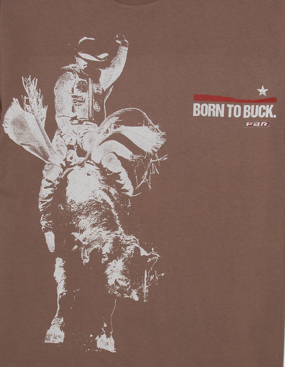 PROFESSIONAL BULL RIDERS Buck Mens Tee - BROWN