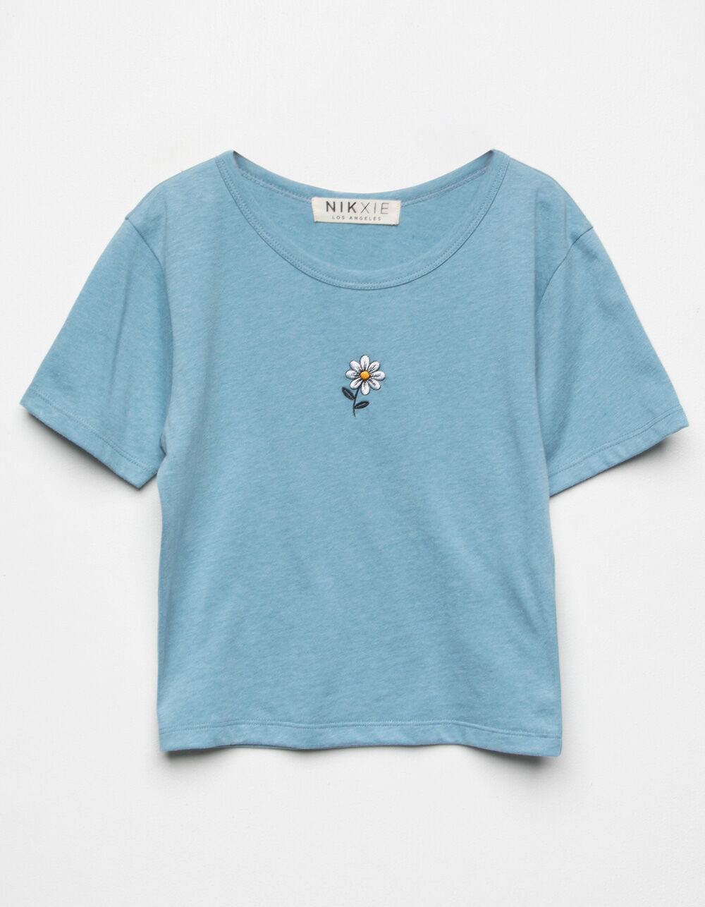 WHITE FAWN Embroidered Sunflower Girls Baby Tee - LIGHT BLUE | Tillys