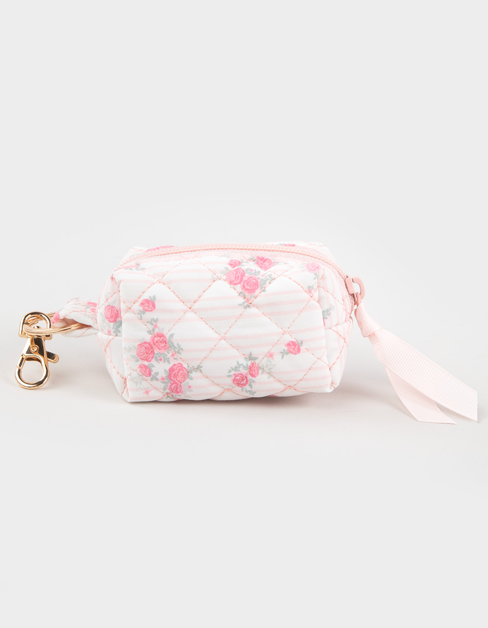 TILLYS Floral Quilted Backpack - PINK/WHITE