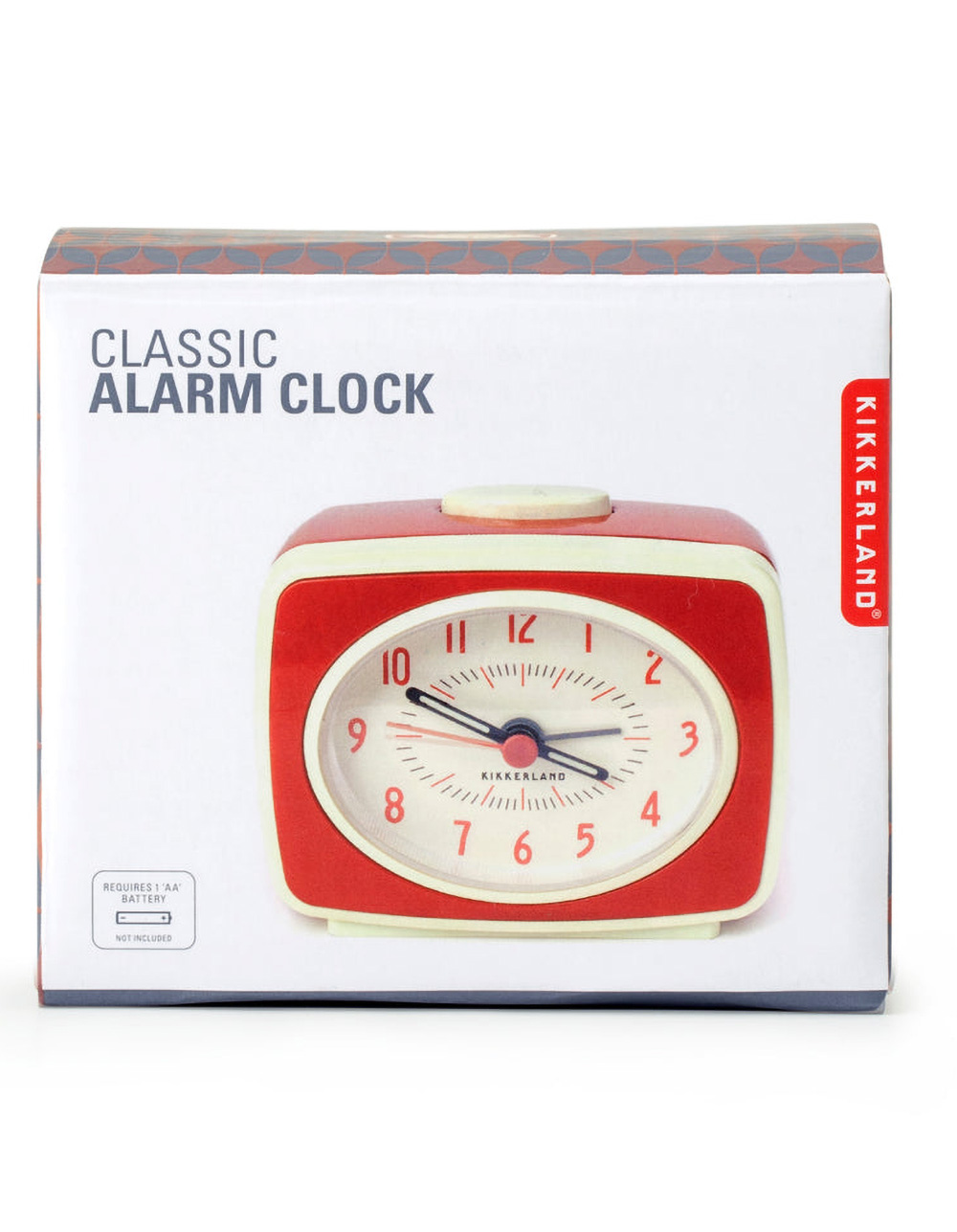 KIKKERLAND Small Classic Alarm Clock RED Tillys