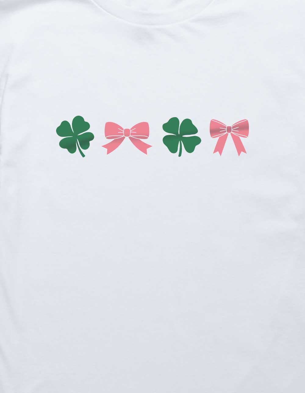 CLOVER Bows Unisex Kids Tee - WHITE