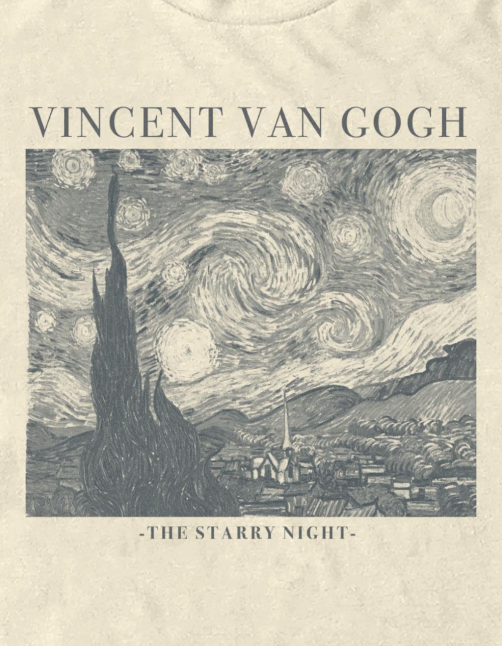 VAN GOGH Starry Night Unisex Tee - OFF WHITE
