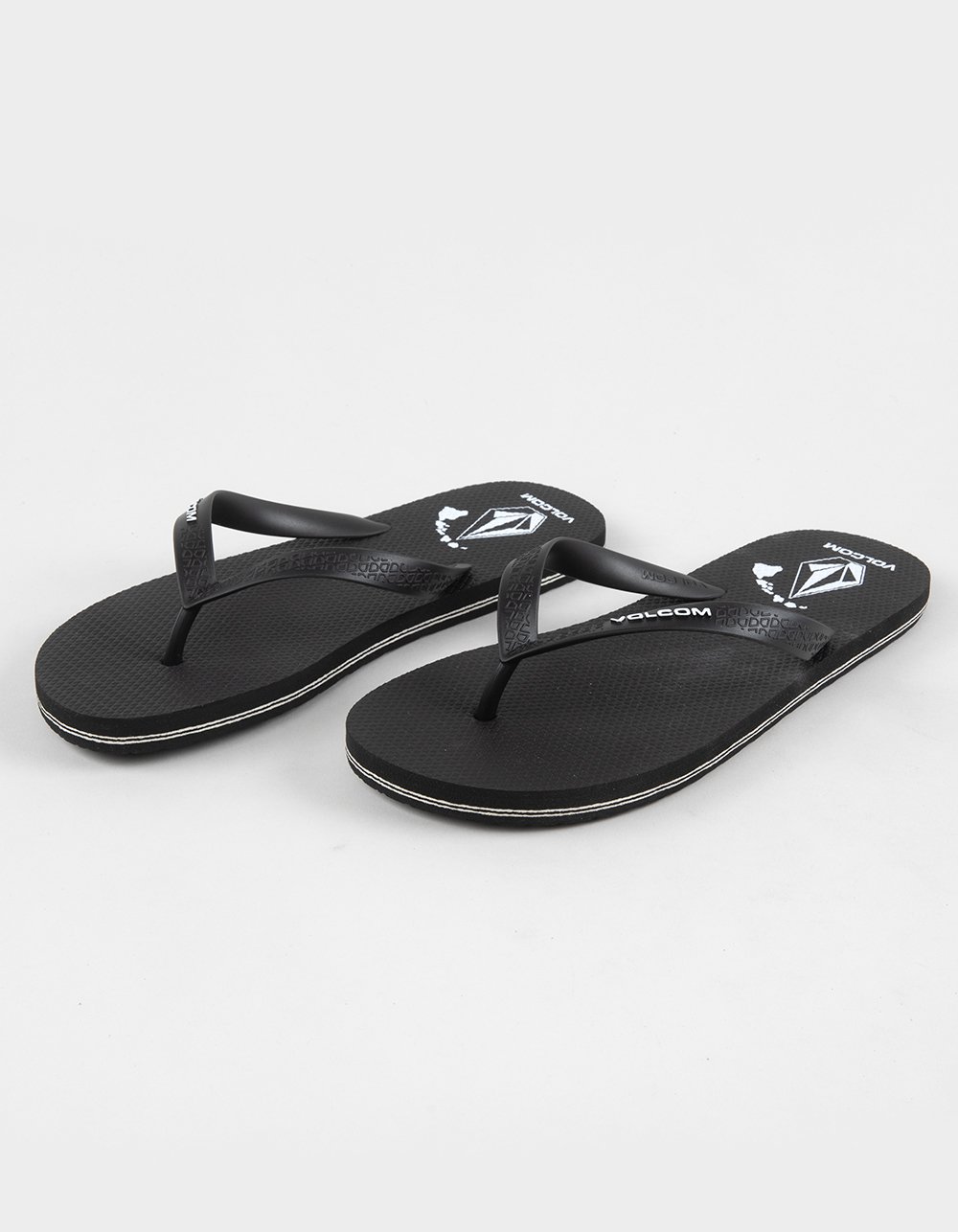 VOLCOM Volcomotion Mens Flip Flops - BLK/WHT