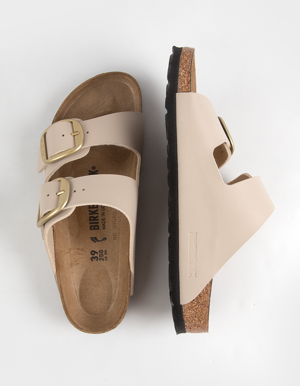 BIRKENSTOCK Arizona Big Buckle Womens Birko-Flor Sandals - SAND
