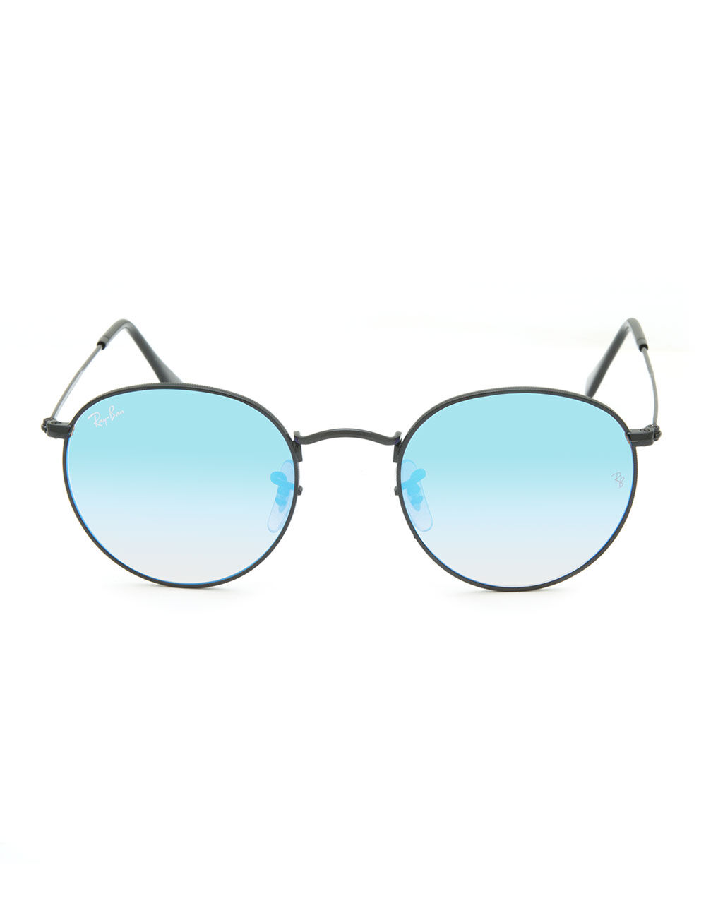 RAYBAN Round Flash Sunglasses BLACK Tillys