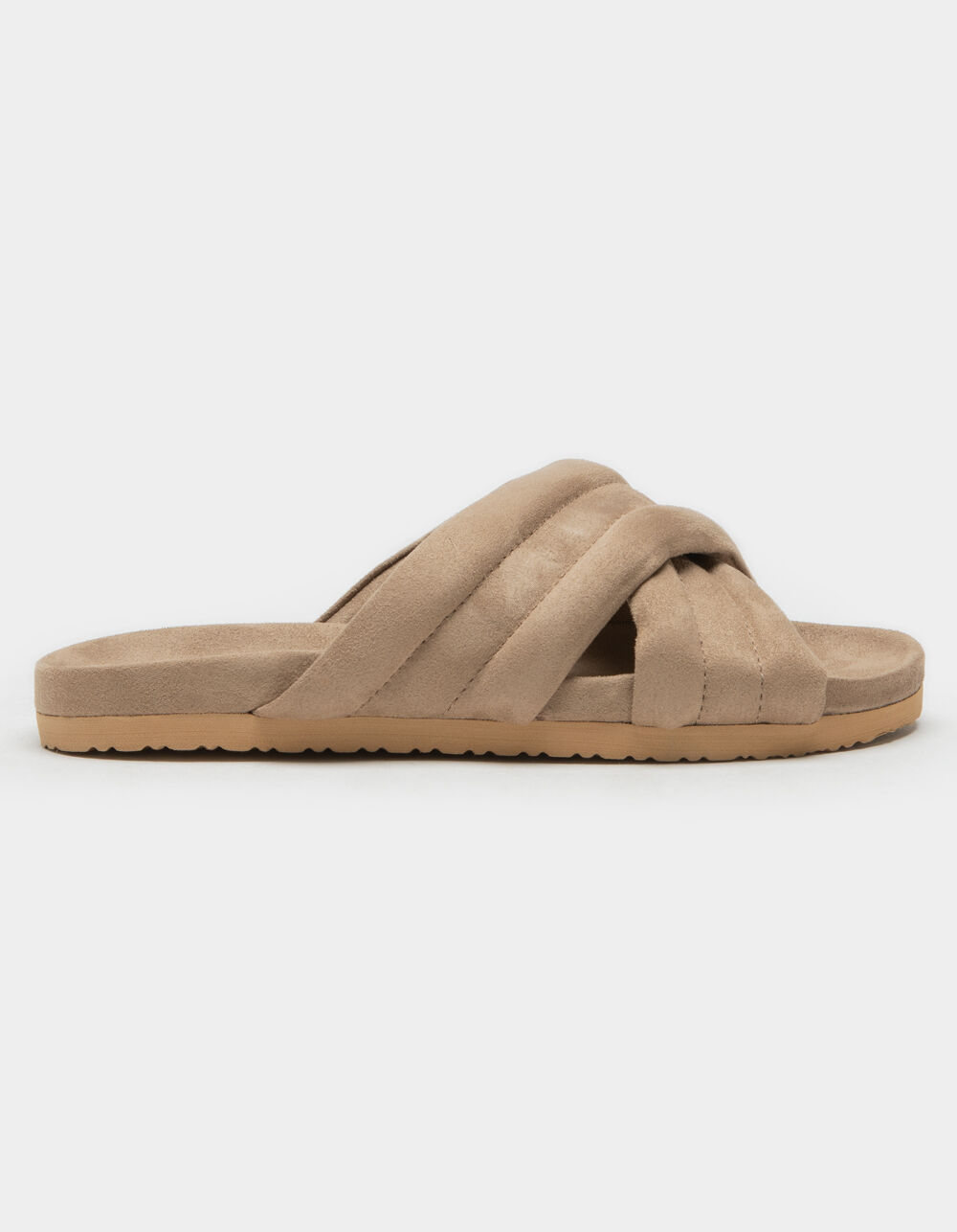 BC FOOTWEAR Game Over Taupe Slide Sandals - TAUPE - 405066413