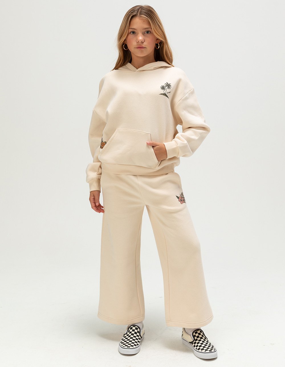 O'NEILL Larson Girls Wide Leg Sweatpants - IVORY