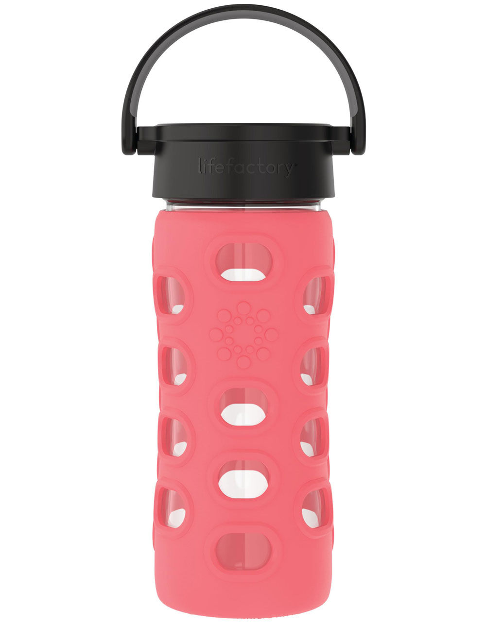 LIFEFACTORY 12oz Coral Glass Water Bottle image number 0