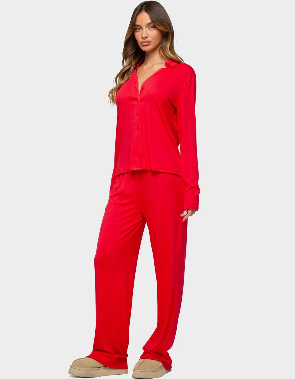 EDIKTED Justina Pants - RED