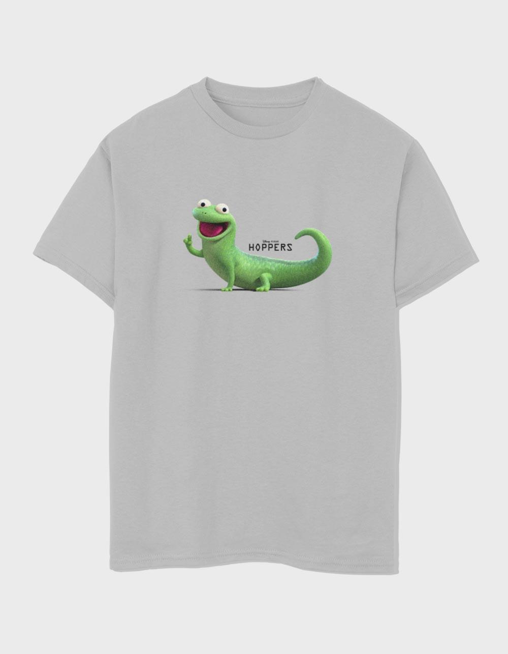 HOPPERS Tom Lizard Pose Unisex Kids Tee - HEATHER GRAY
