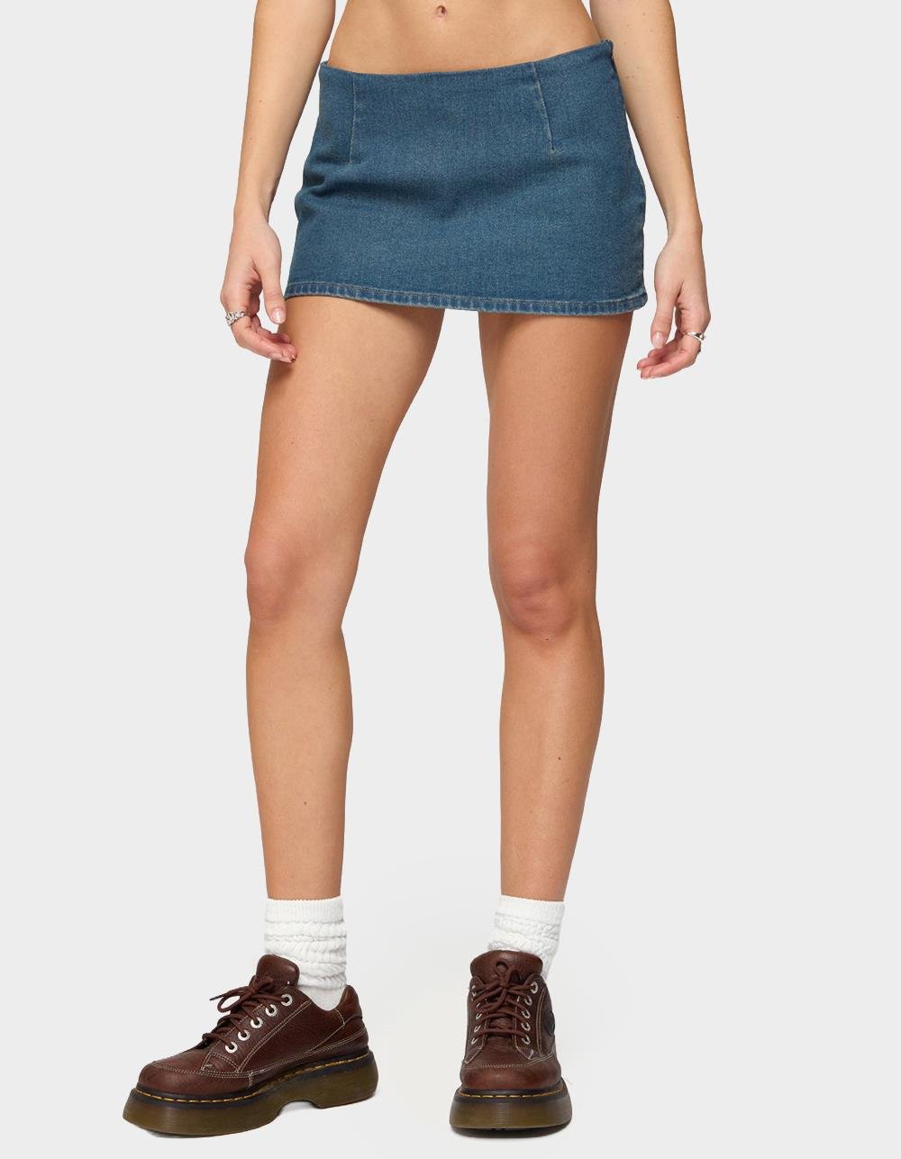 EDIKTED Monrow Micro Skort - LIGHT BLUE