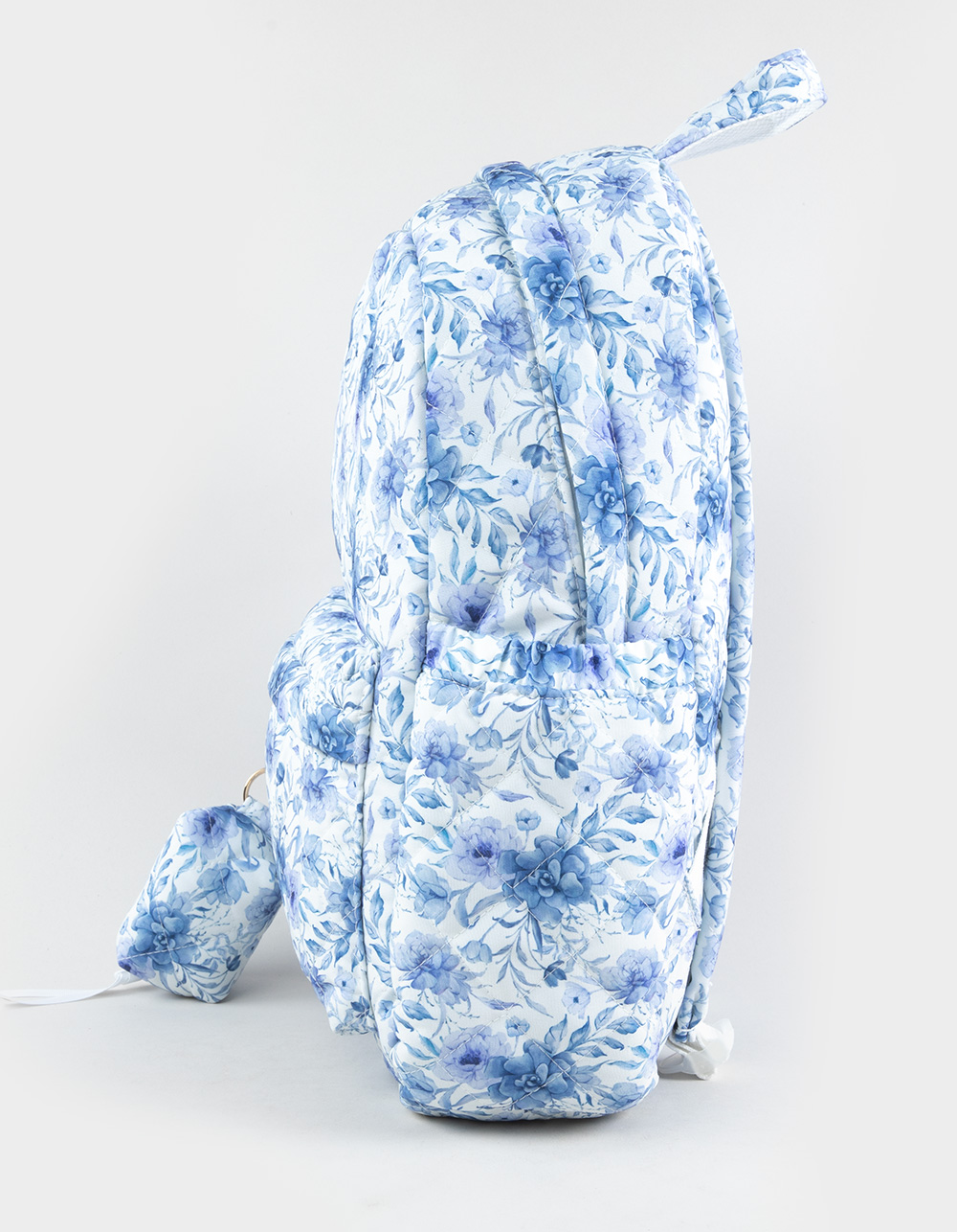 TILLYS Quilted Floral Backpack - BLUE COMBO
