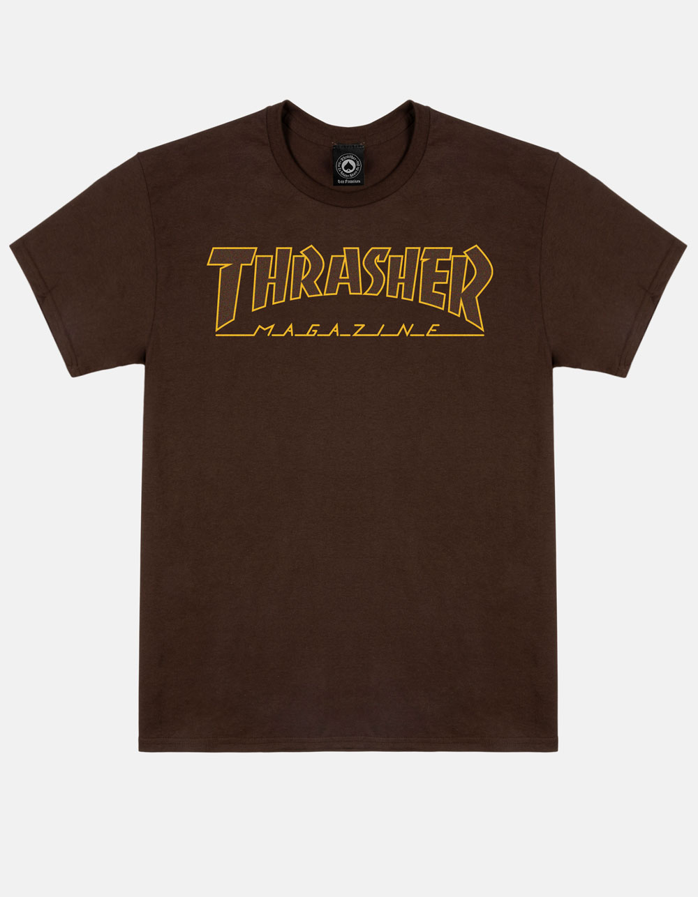 THRASHER Outlined Mens Tee - BROWN