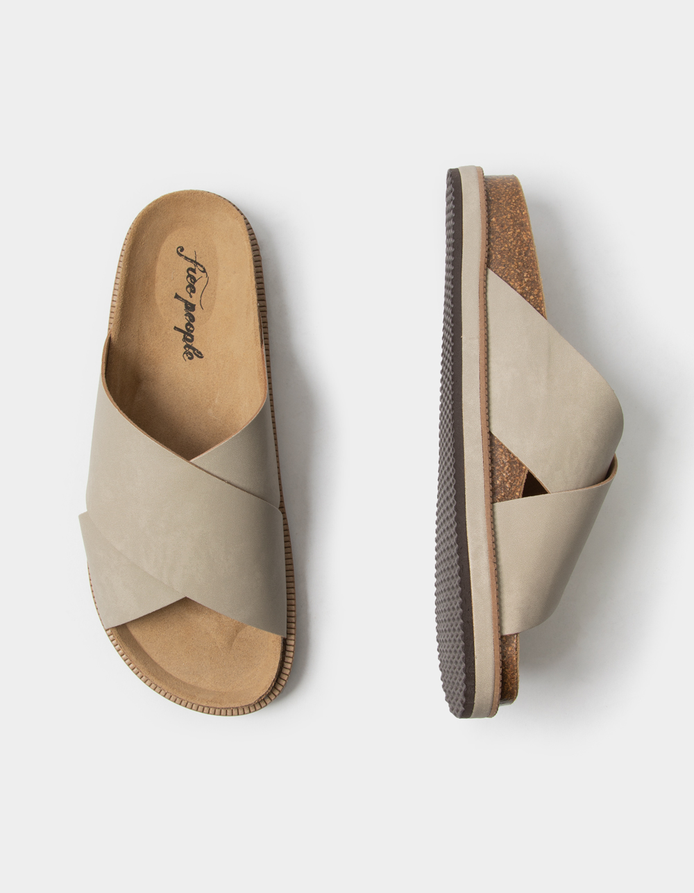 FREE PEOPLE Sidelines Womens Gray Footbed Sandals - GRAY | Tillys