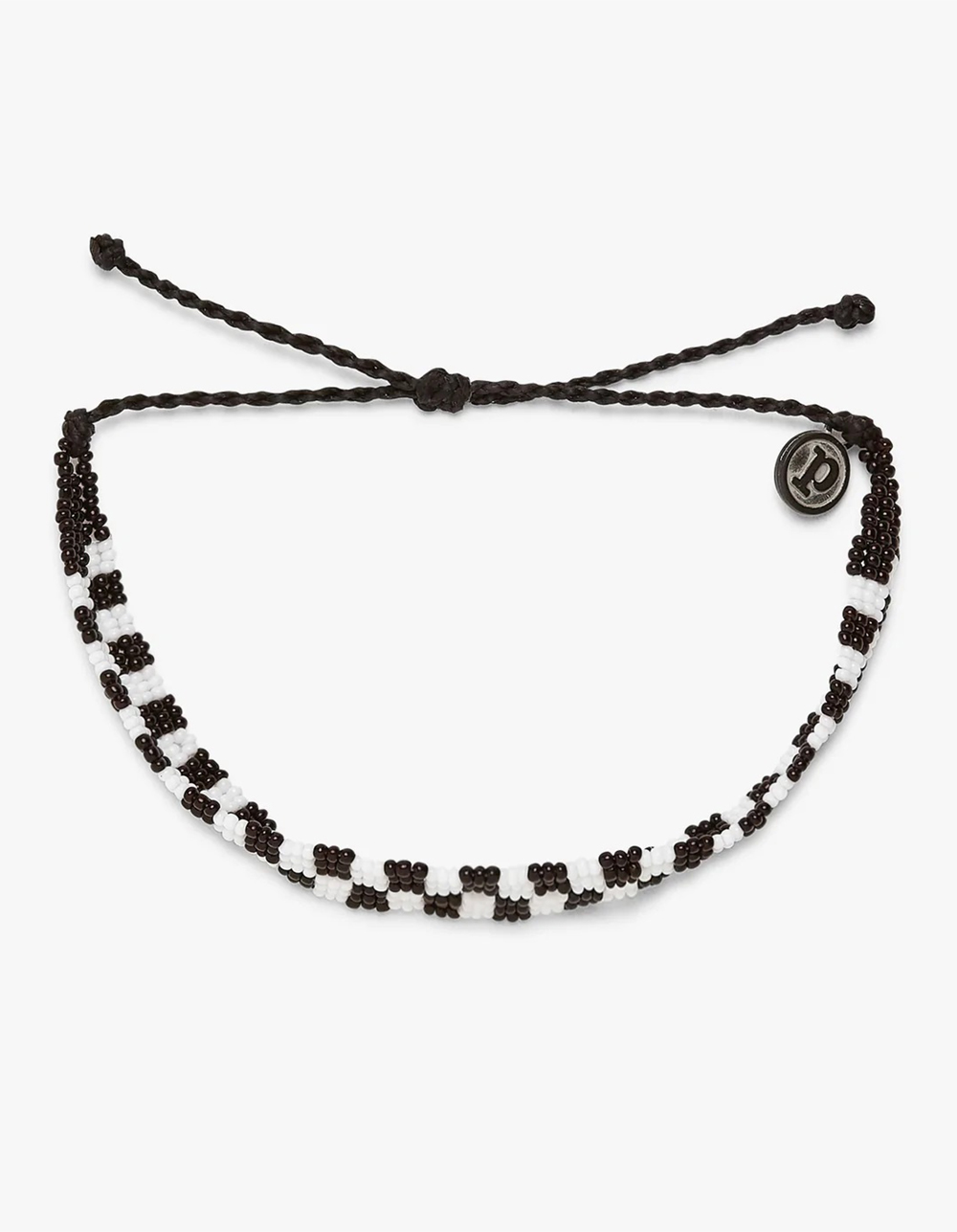 PURA VIDA Woven Seed Bead Checkerboard Bracelet BLK/WHT Tillys