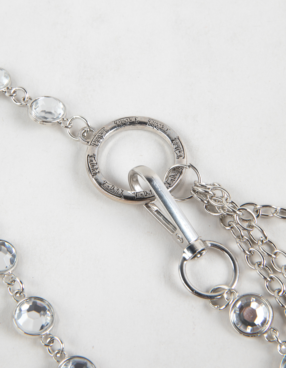 VON DUTCH Script Womens Chain Belt - SILVER