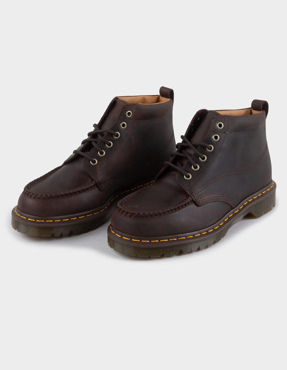 DR. MARTENS Lowell Chukka Mens Moc Toe Ankle Boots - BROWN
