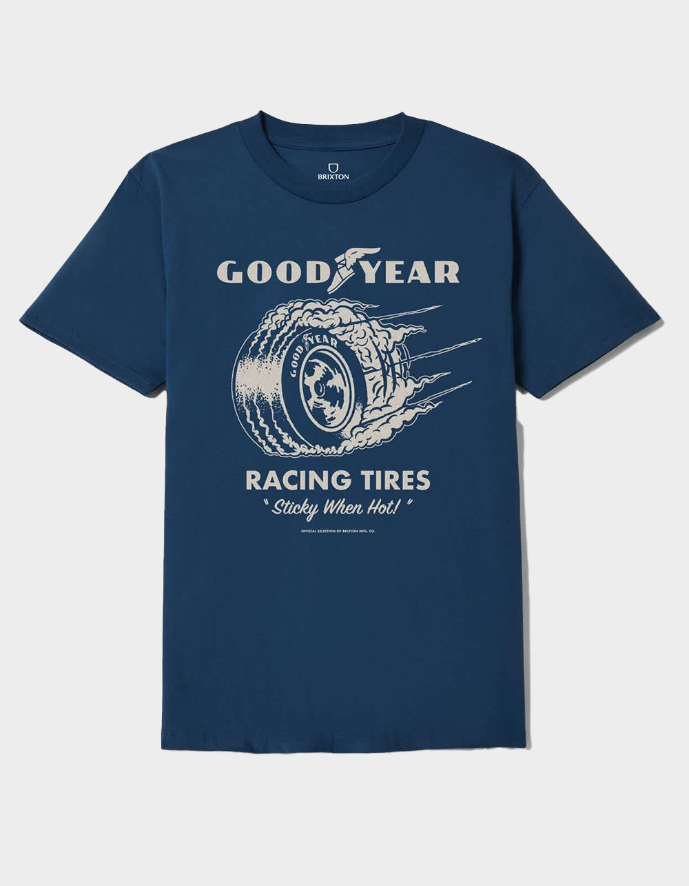 BRIXTON x Goodyear Cheater Slick Mens Tee - NAVY