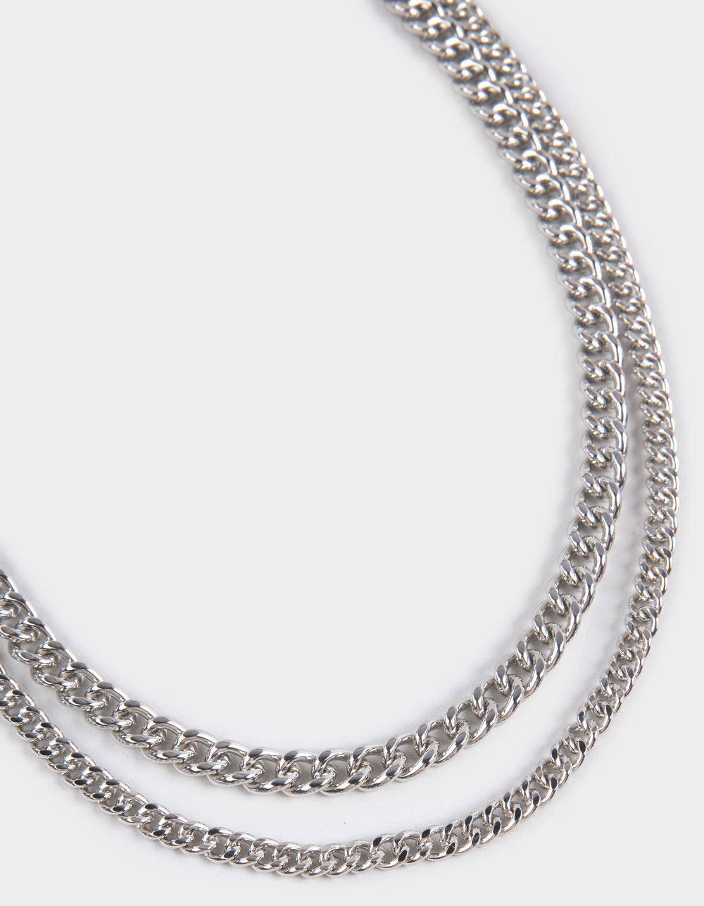 RSQ Chunky Curb Chain Necklace - SILVER