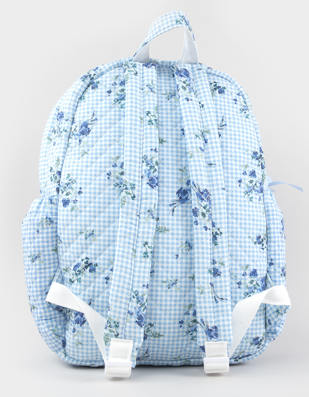 TILLYS Floral Quilted Backpack - BLUE/WHT