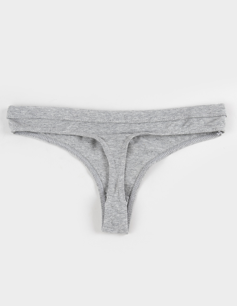 FULL TILT Cotton Bow Thong - HEATHER GRAY
