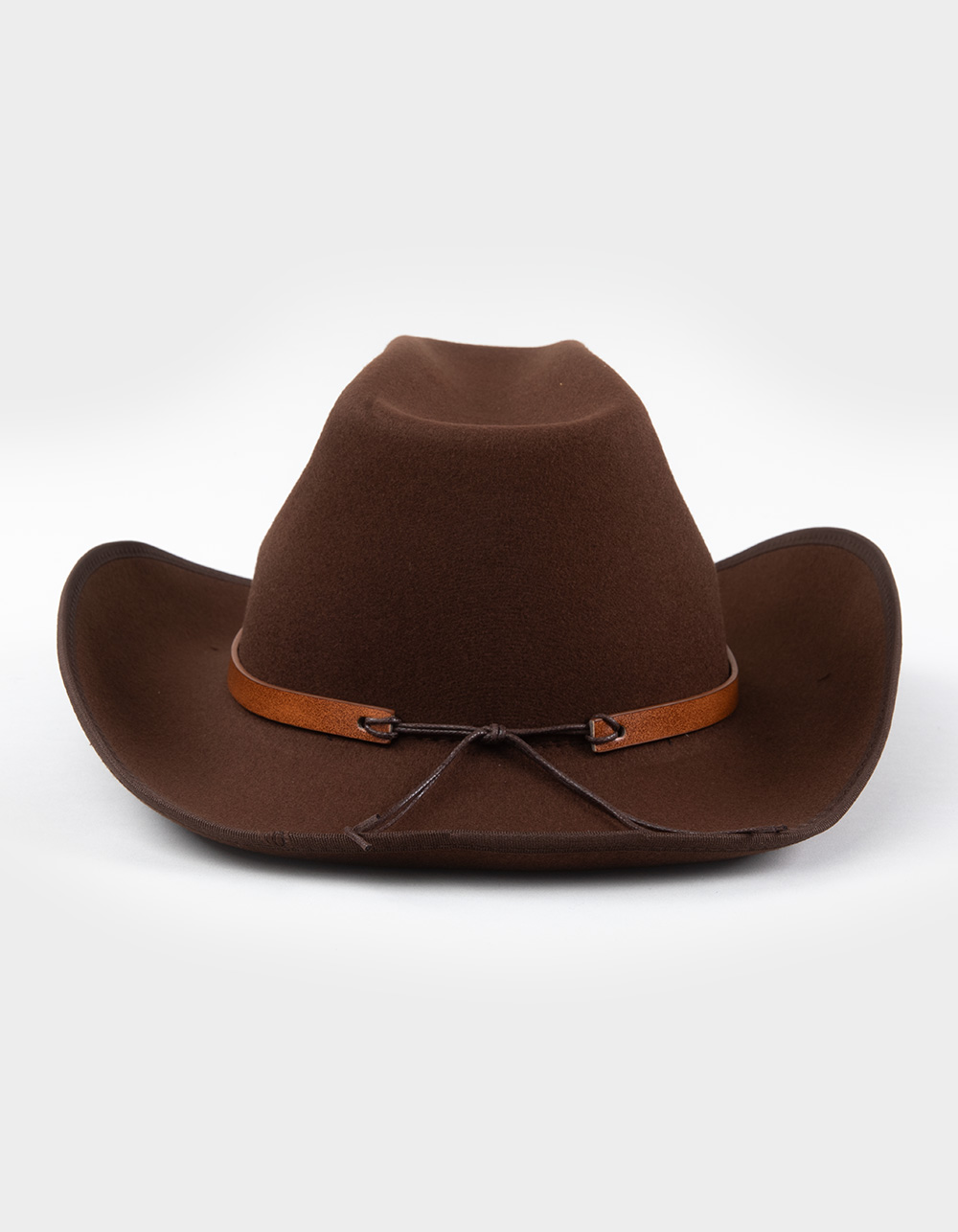 Star Band Felt Cowboy Hat - BROWN